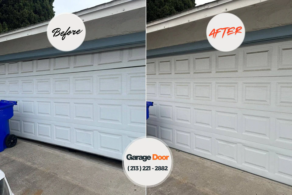 Before and after: garage door repair 60181